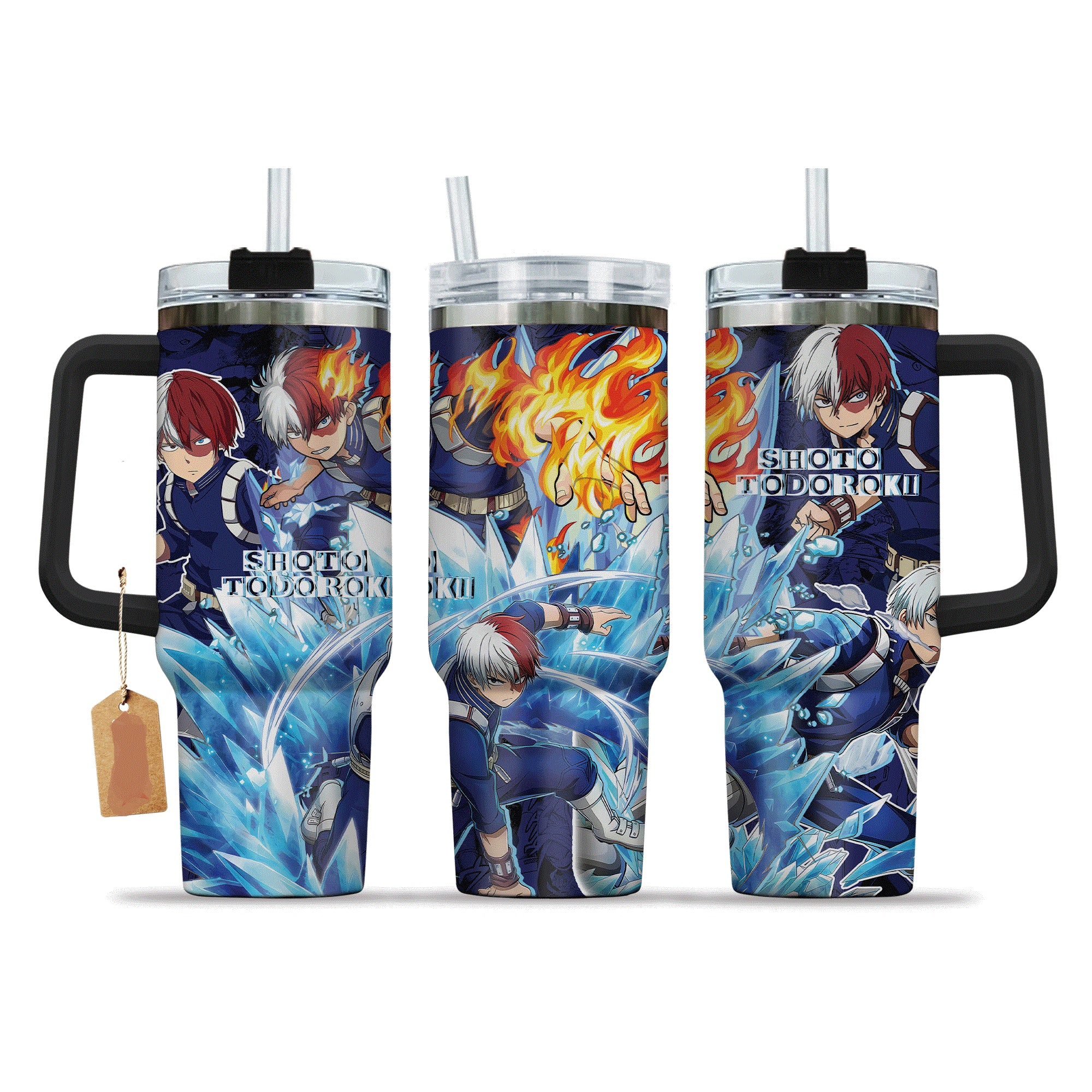 My Hero Academia Shoto Todoroki Ice And Fire Large Tumbler