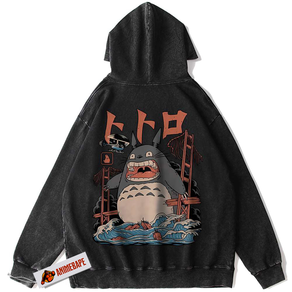 Totoro Hoodie, Anime Vintage Studio Ghibli Pullover for Fans