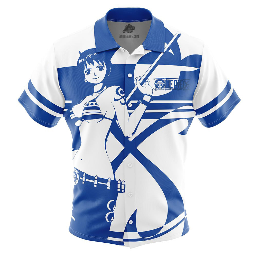 Nami East Blue Arc One Piece Button Up Hawaiian Shirt