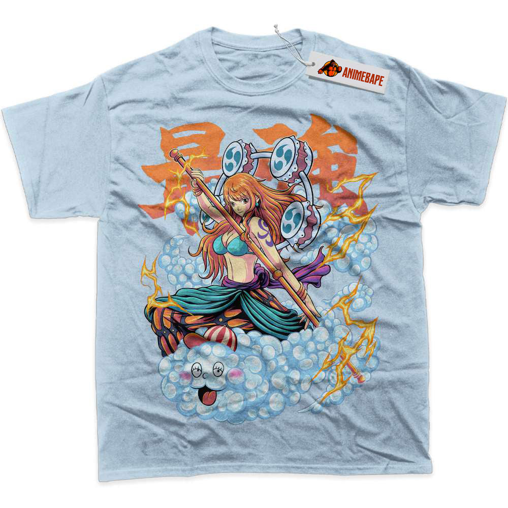 One Piece Nami Shirt, Anime Graphic T-Shirt for Fans