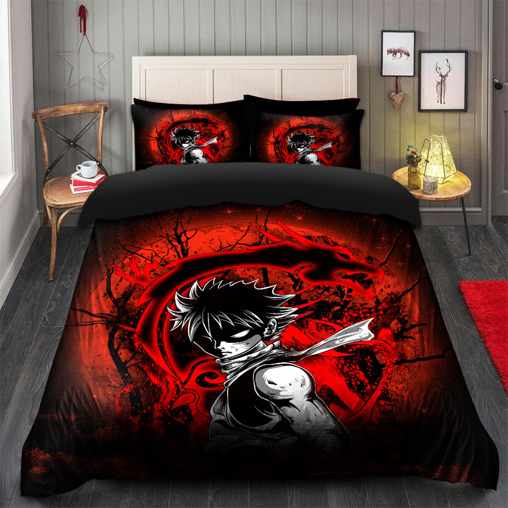 Fairy Tail Natsu Dragonee Moonlight Duvet Cover Bedding Set & 2
