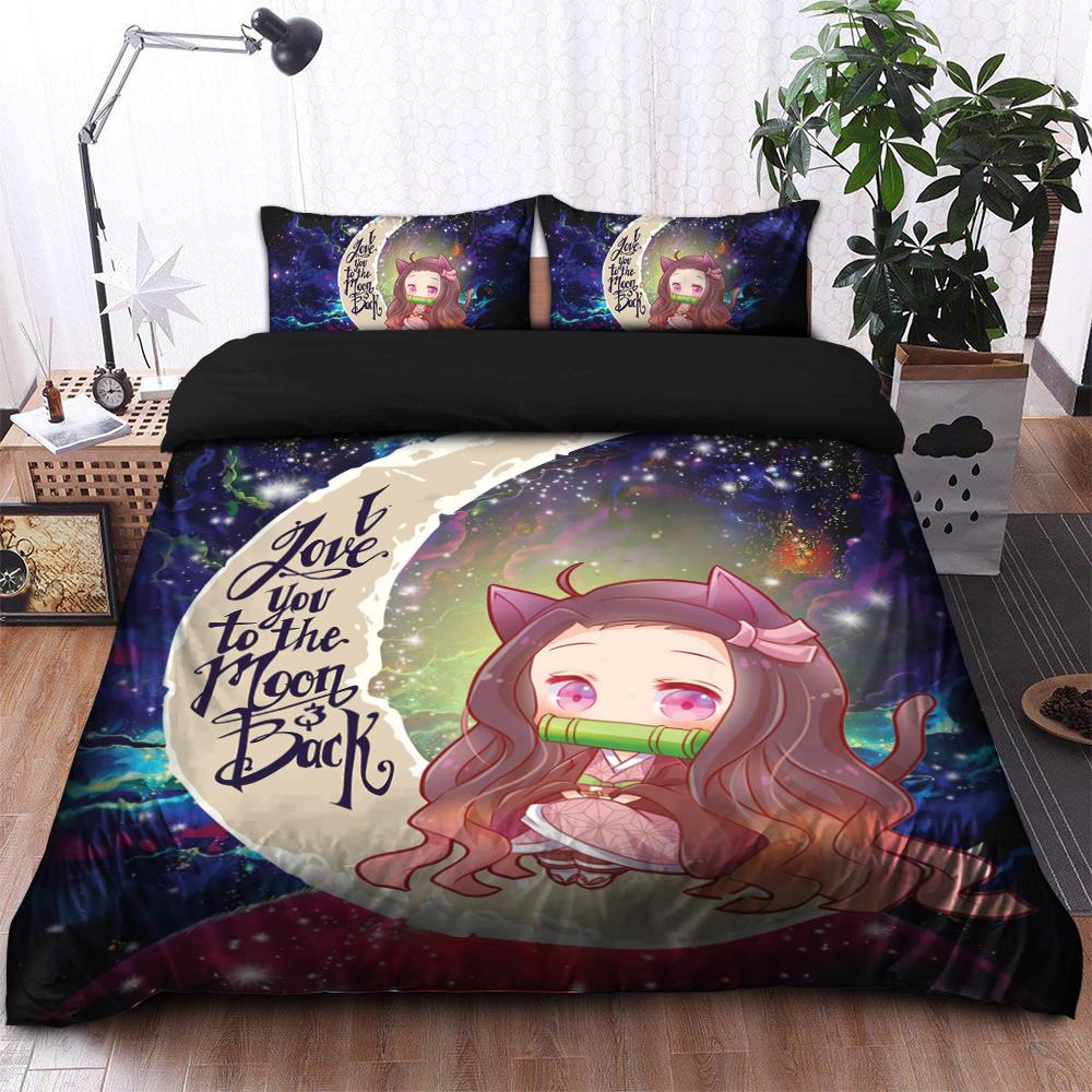 Nezuko Demon Slayer Galaxy Bedding Set with Duvet Cover & 2