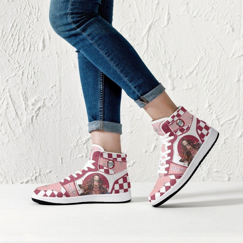 Nezuko Kamado Demon Slayer JD1 High Top Shoes