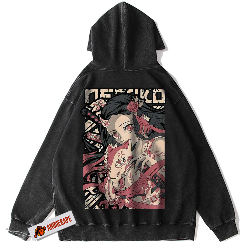 Demon Slayer Nezuko Kamado Vintage Hoodie for Anime Fans