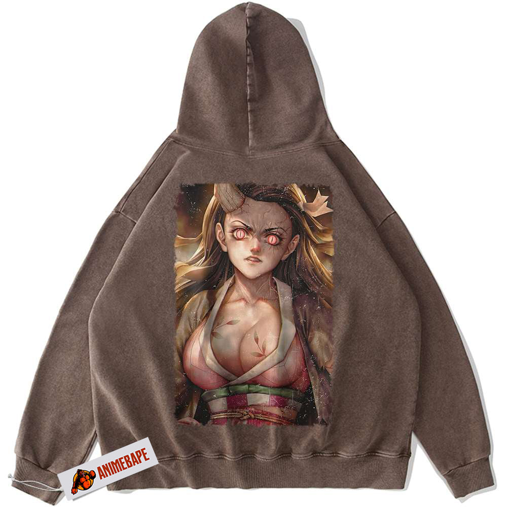 Demon Slayer Nezuko Kamado Vintage Hoodie, Anime Apparel 743204