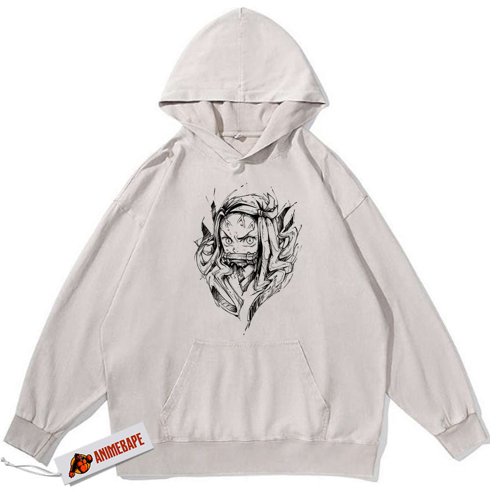 Demon Slayer Nezuko Kamado Vintage Anime Hoodie for Fans