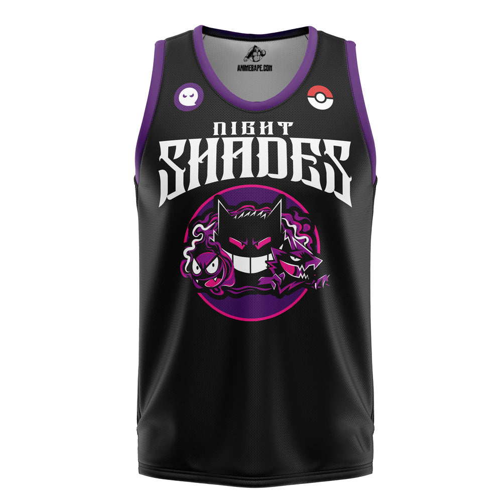 Night Shades Ghost Type Pokemon Basketball Jersey