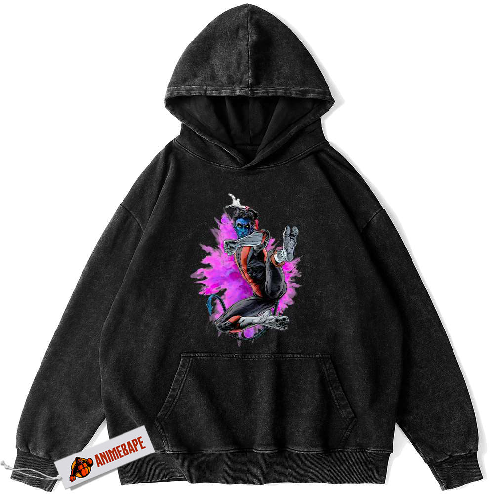 X-Men Nightcrawler Vintage Marvel Comics Hoodie Nightcrawler