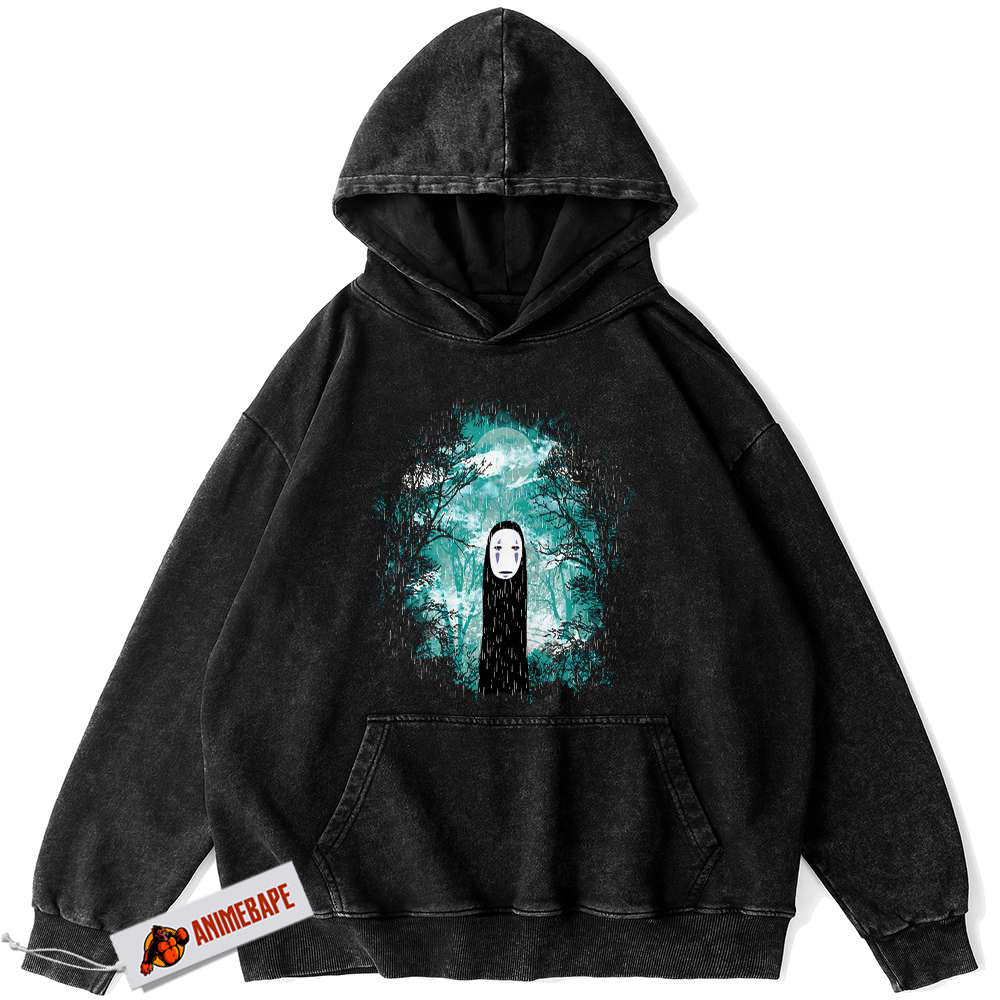 Spirited Away No Face Hoodie, Vintage Anime Hoodie for Adults