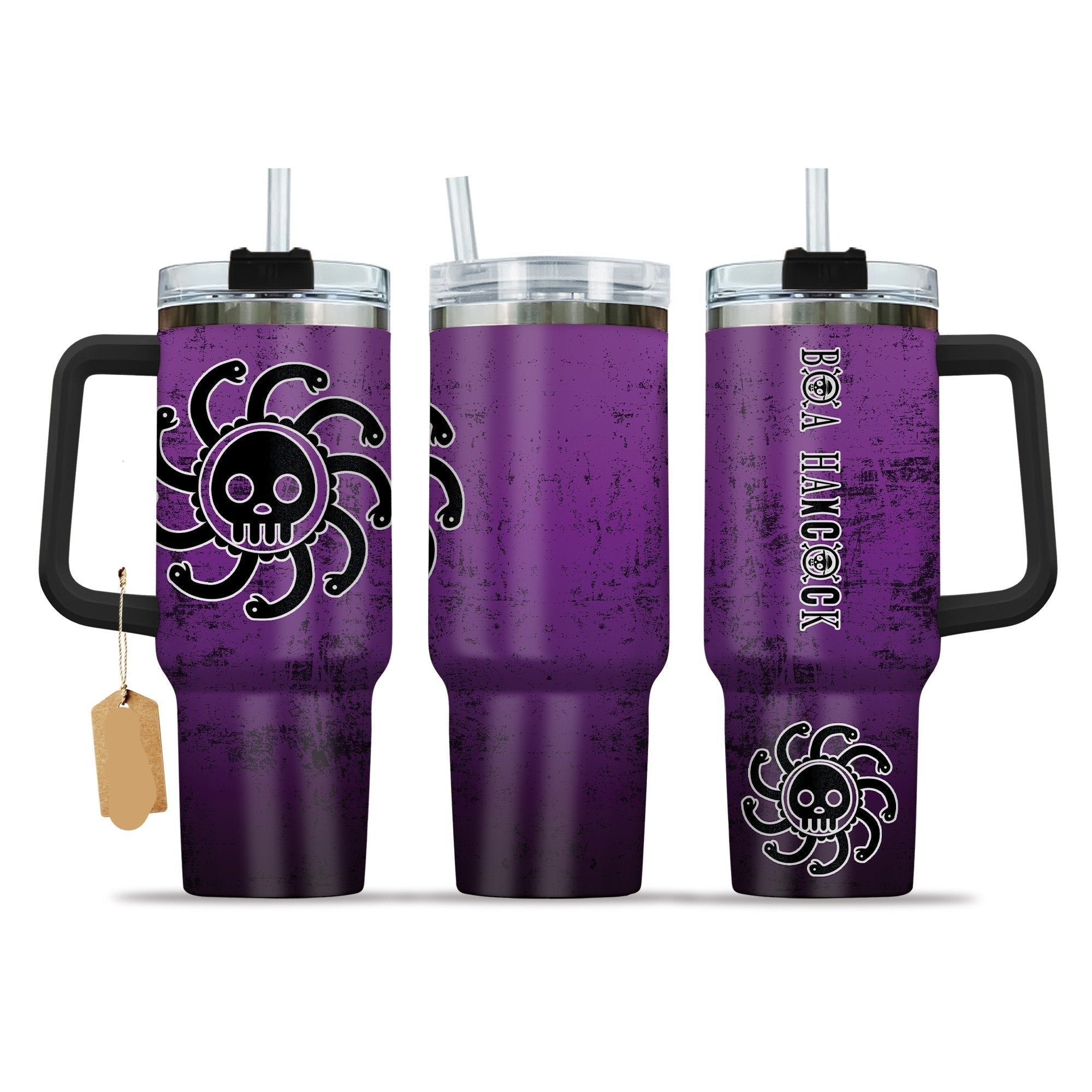 One Piece Boa Hancock Jolly Roger Grunge Large Tumbler
