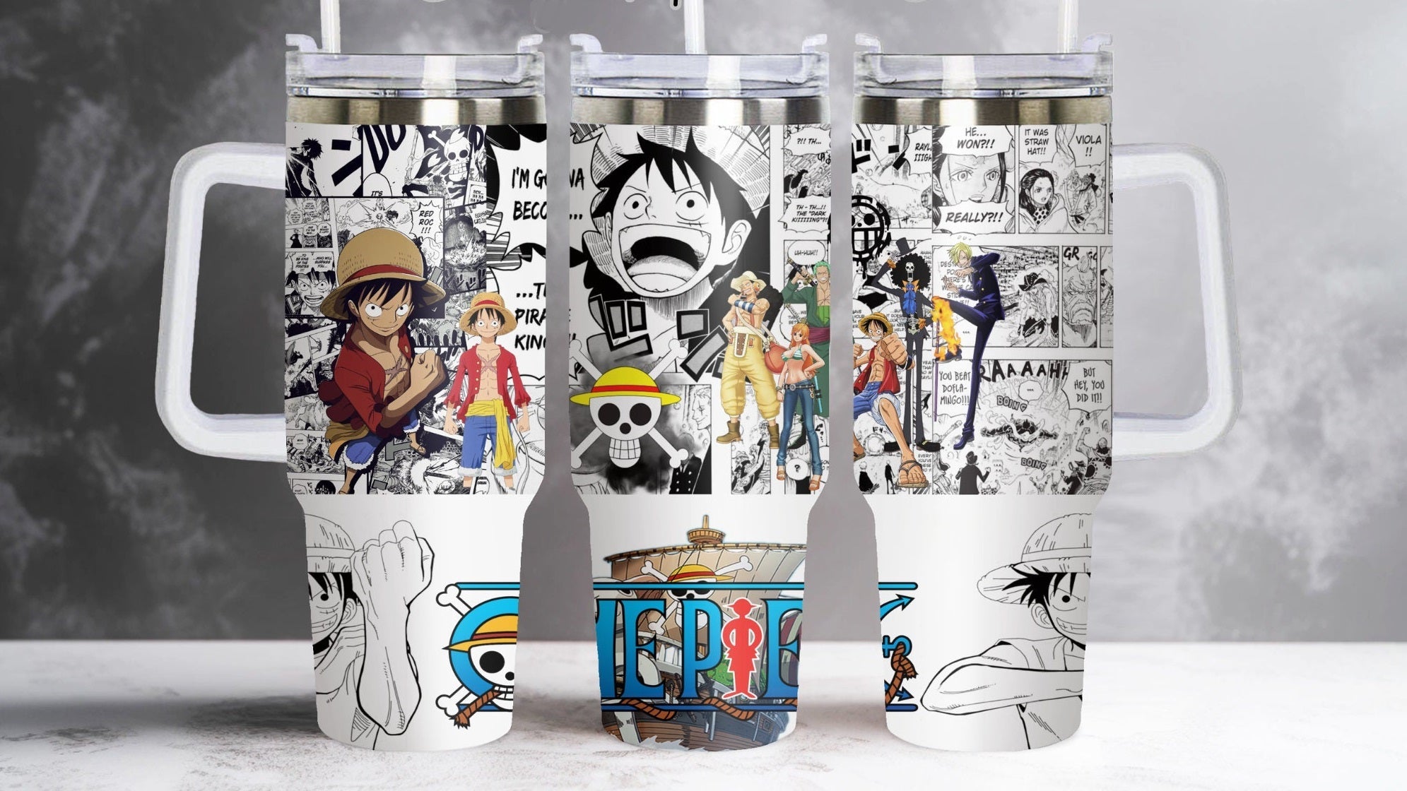 One Piece Luffy And Friends Large Tumbler