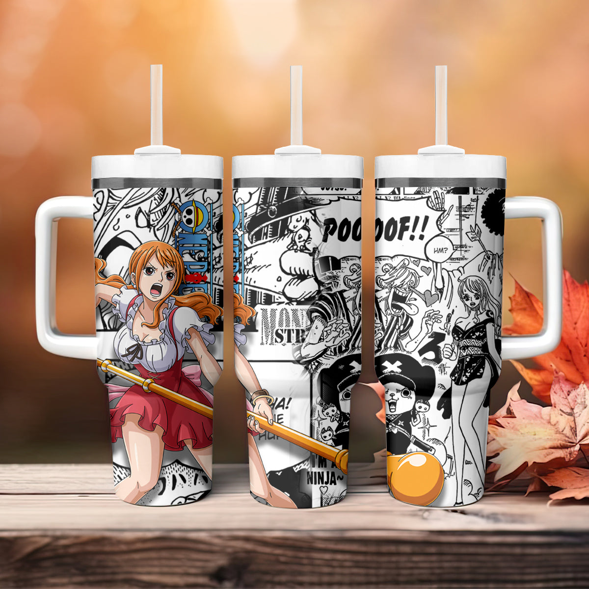 One Piece Nami Fighting Pose Large Tumbler