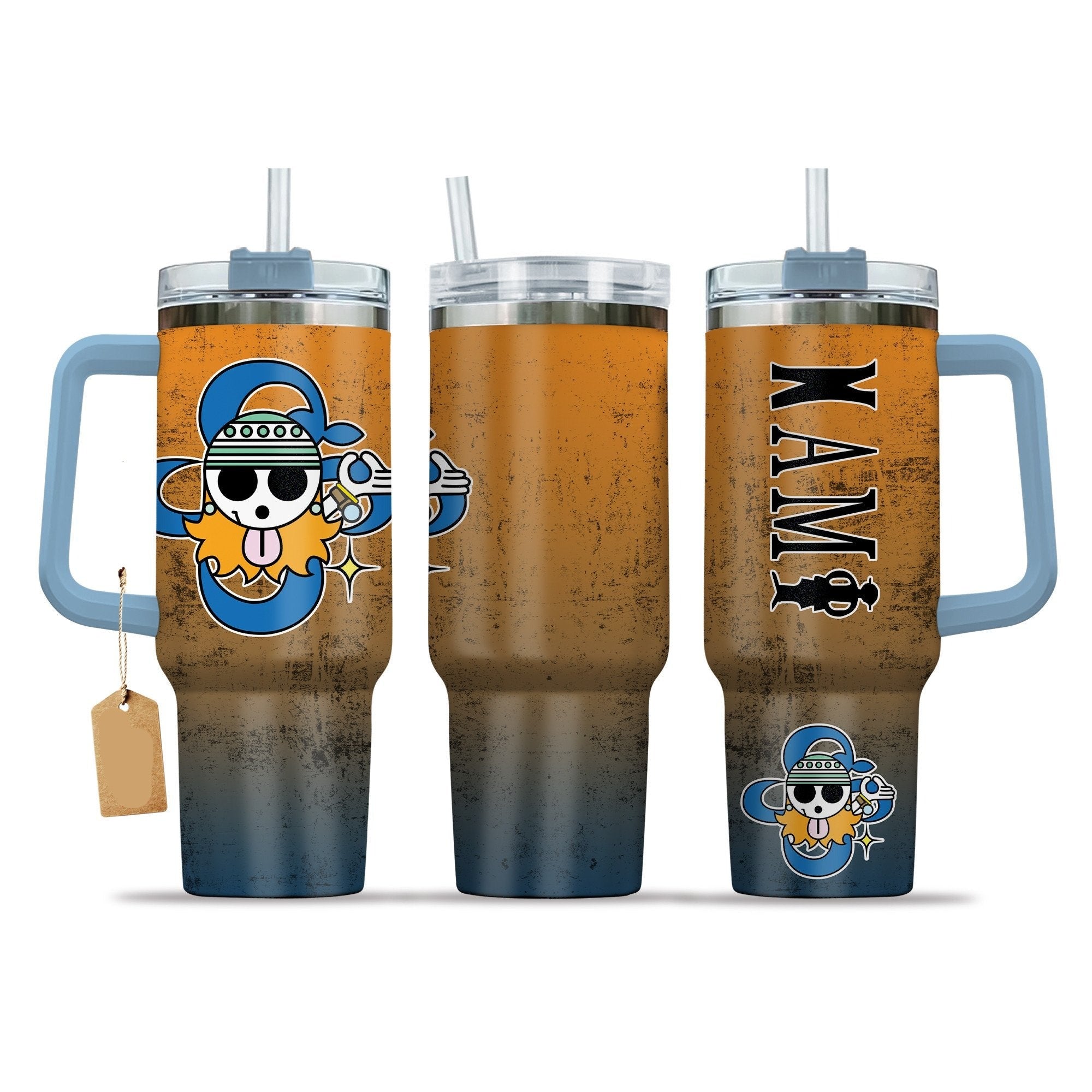 One Piece Nami Jolly Roger Grunge Large Tumbler