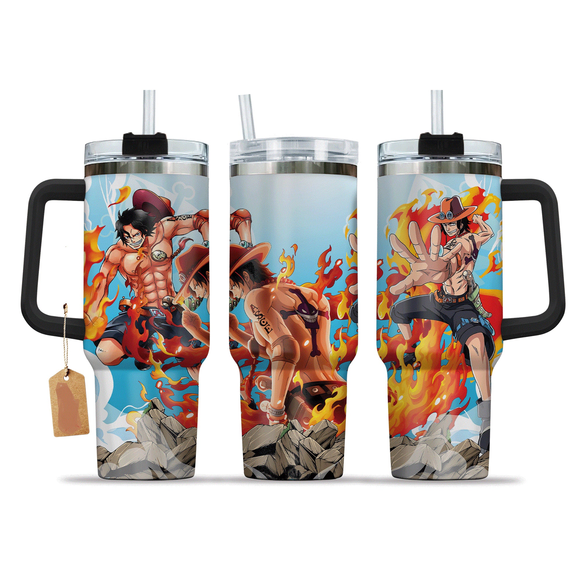 One Piece Portgas D Ace Large Tumbler