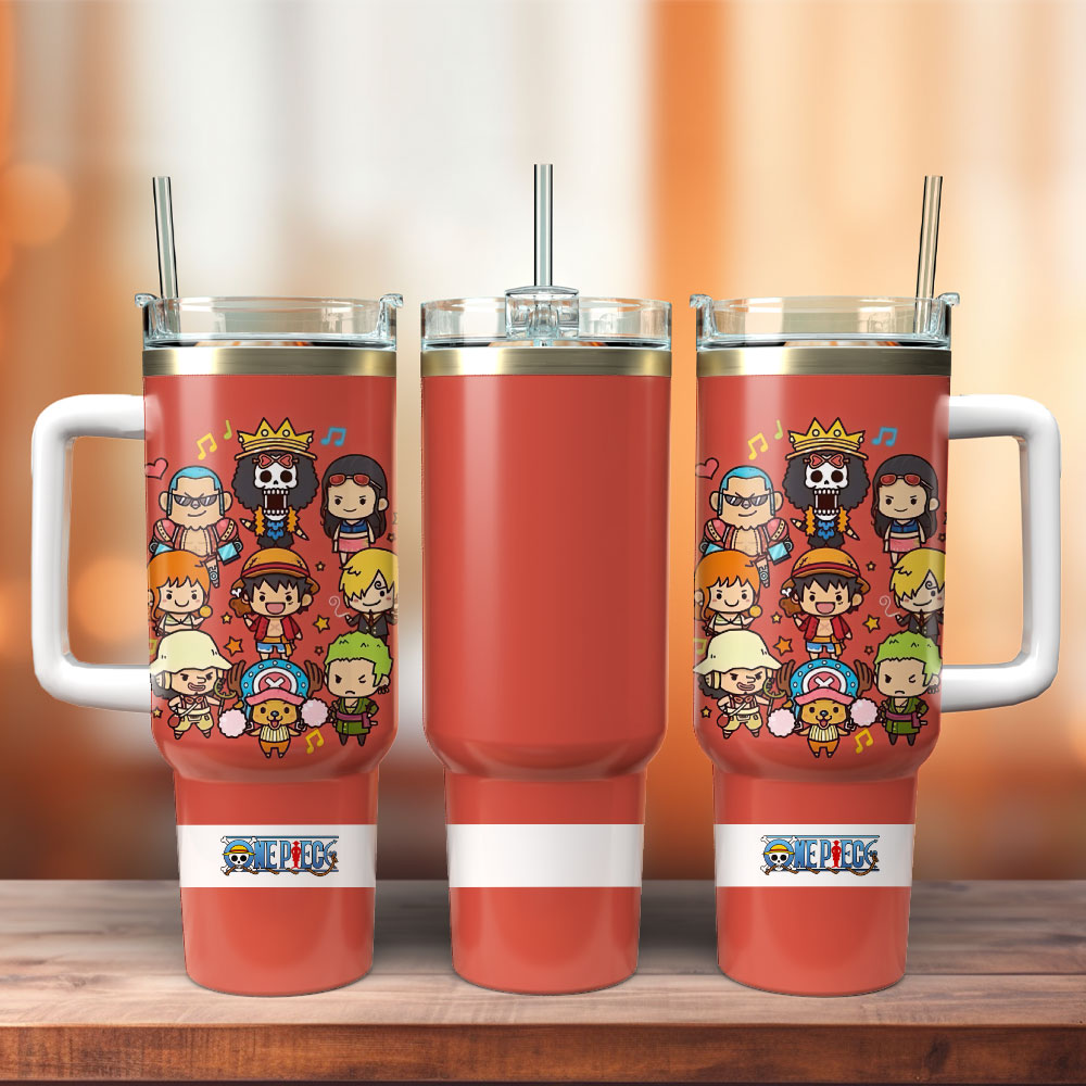 One Piece Chibis Large Tumbler