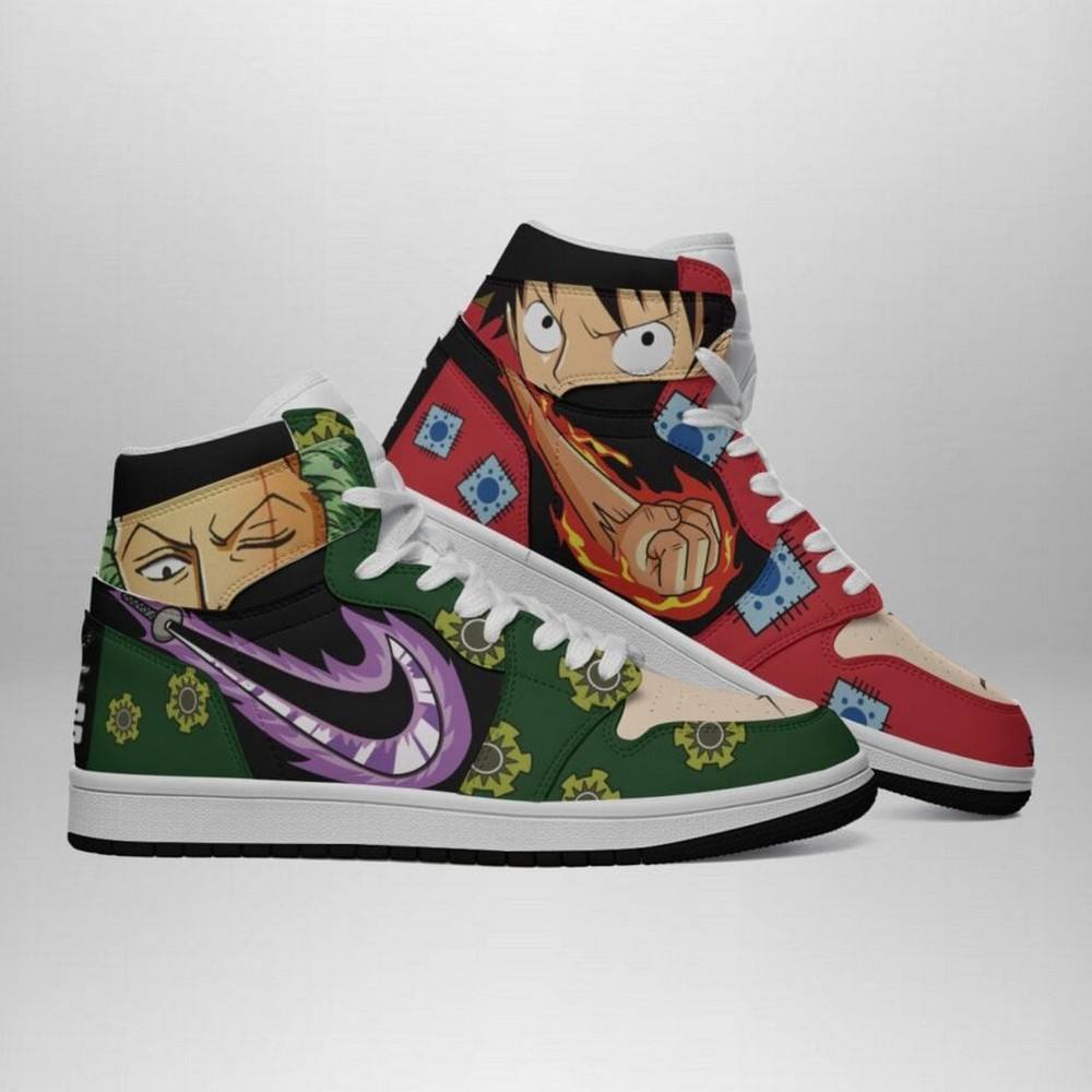 One Piece Zoro And Luffy AJ1 Shoes