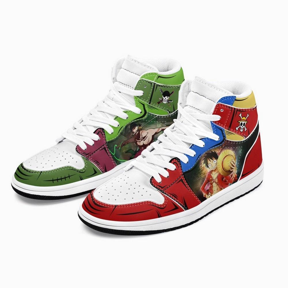 One Piece Zoro And Luffy AJ1 Shoes