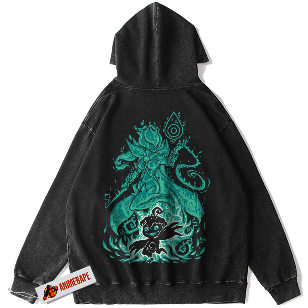 Digimon Adventure Palmon Hoodie, Vintage Anime Hoodie for Fans