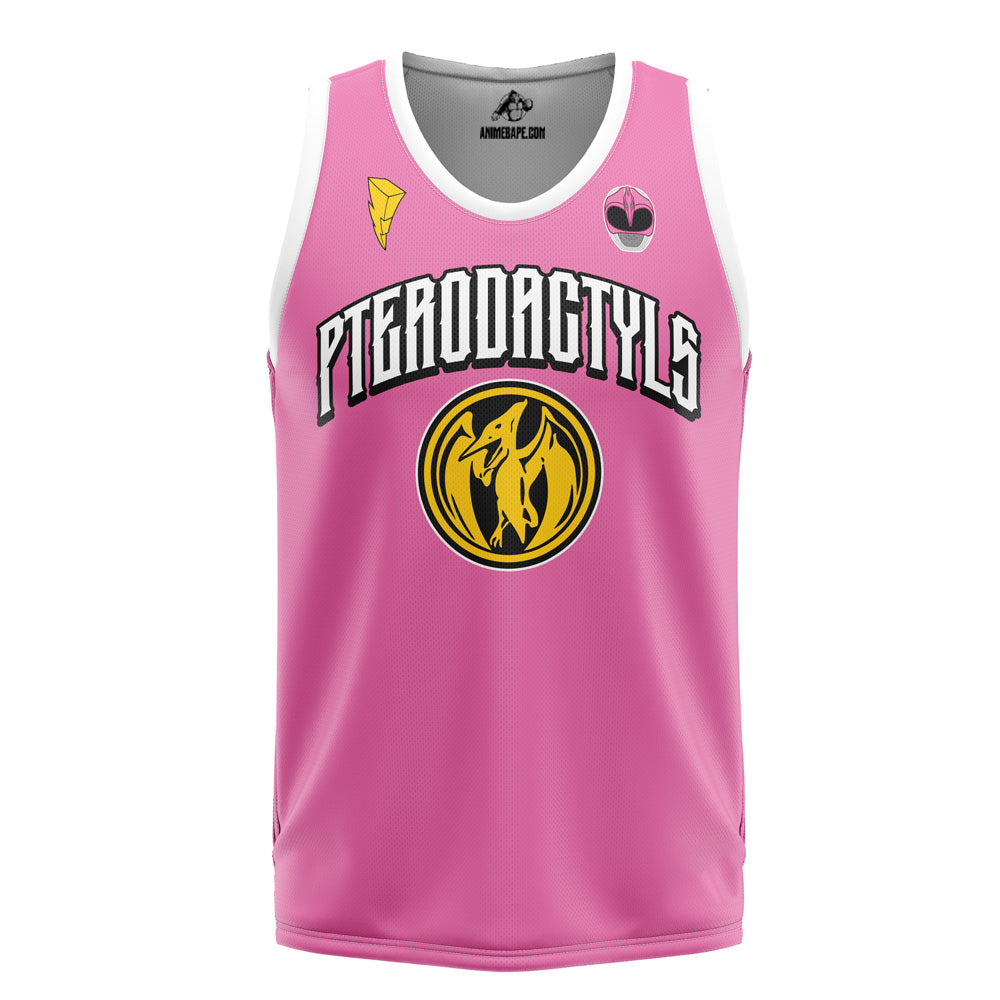 Pink Pterodactyls Kimberly Hart Power Rangers Basketball Jersey