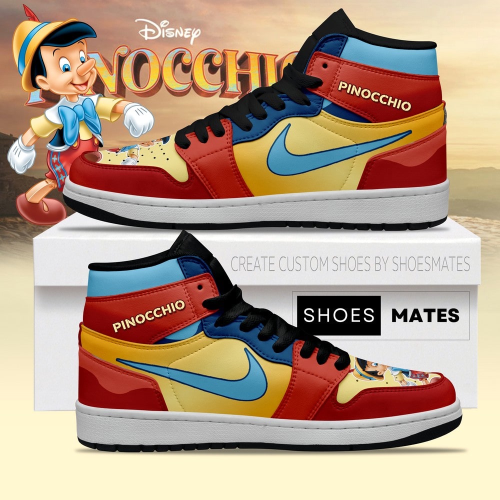 Pinocchio Air Jordan 1 High Top Shoes