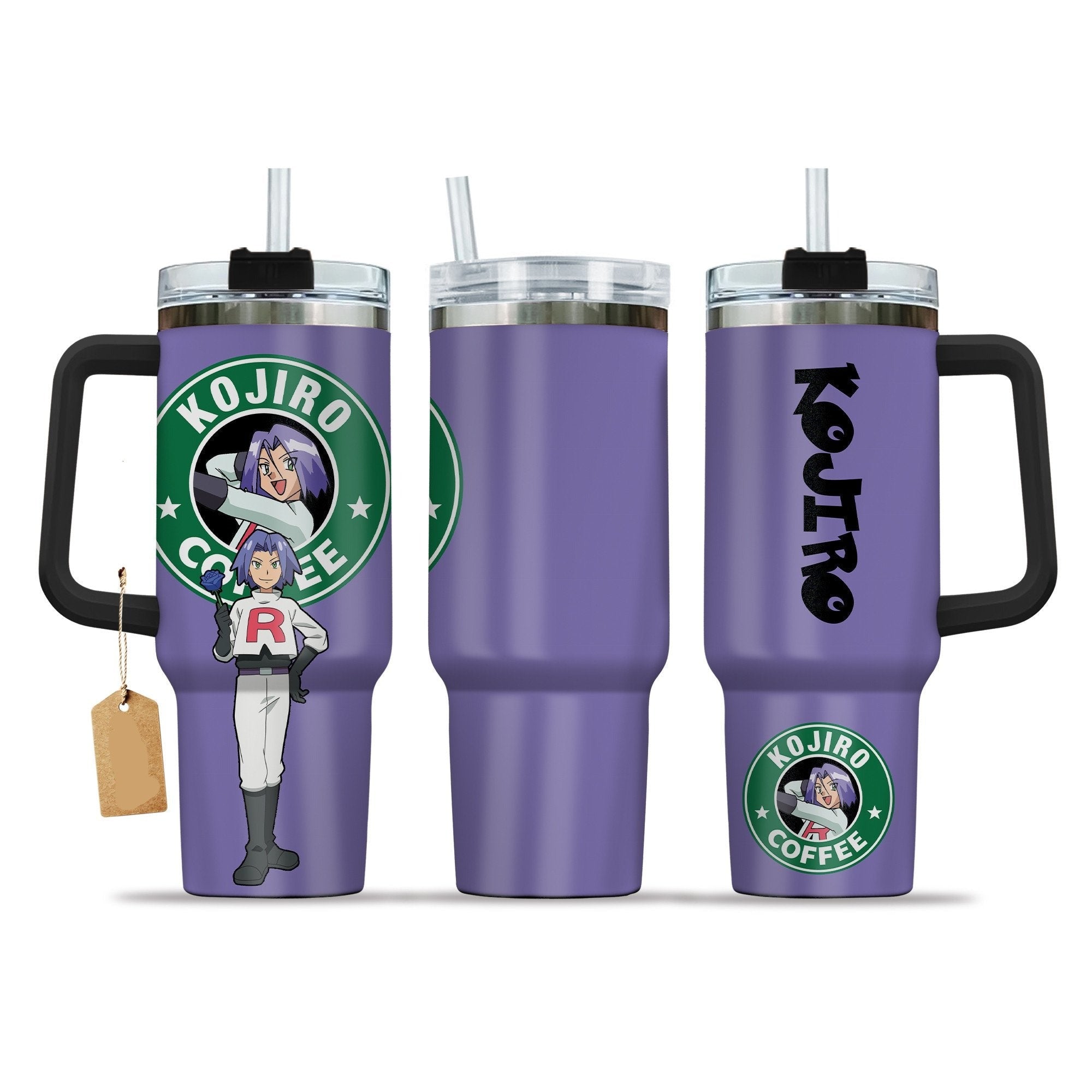 Pokemon James Kojiro Coffee Large Tumbler