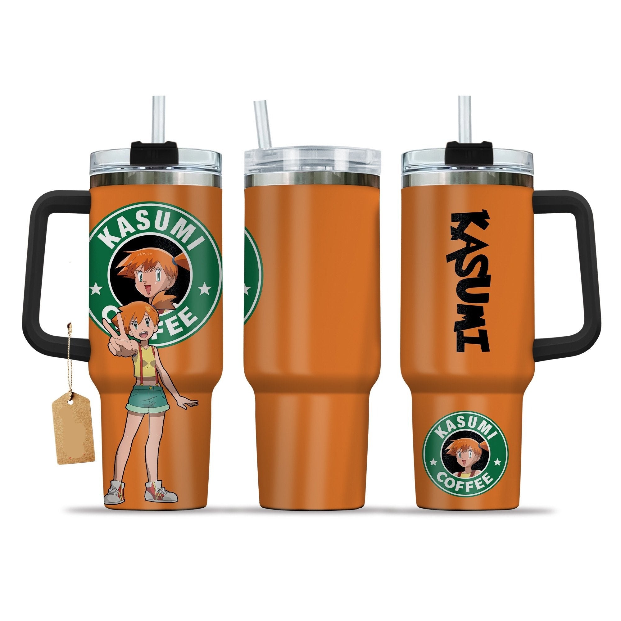 Pokemon Misty Kasumi Coffee Large Tumbler