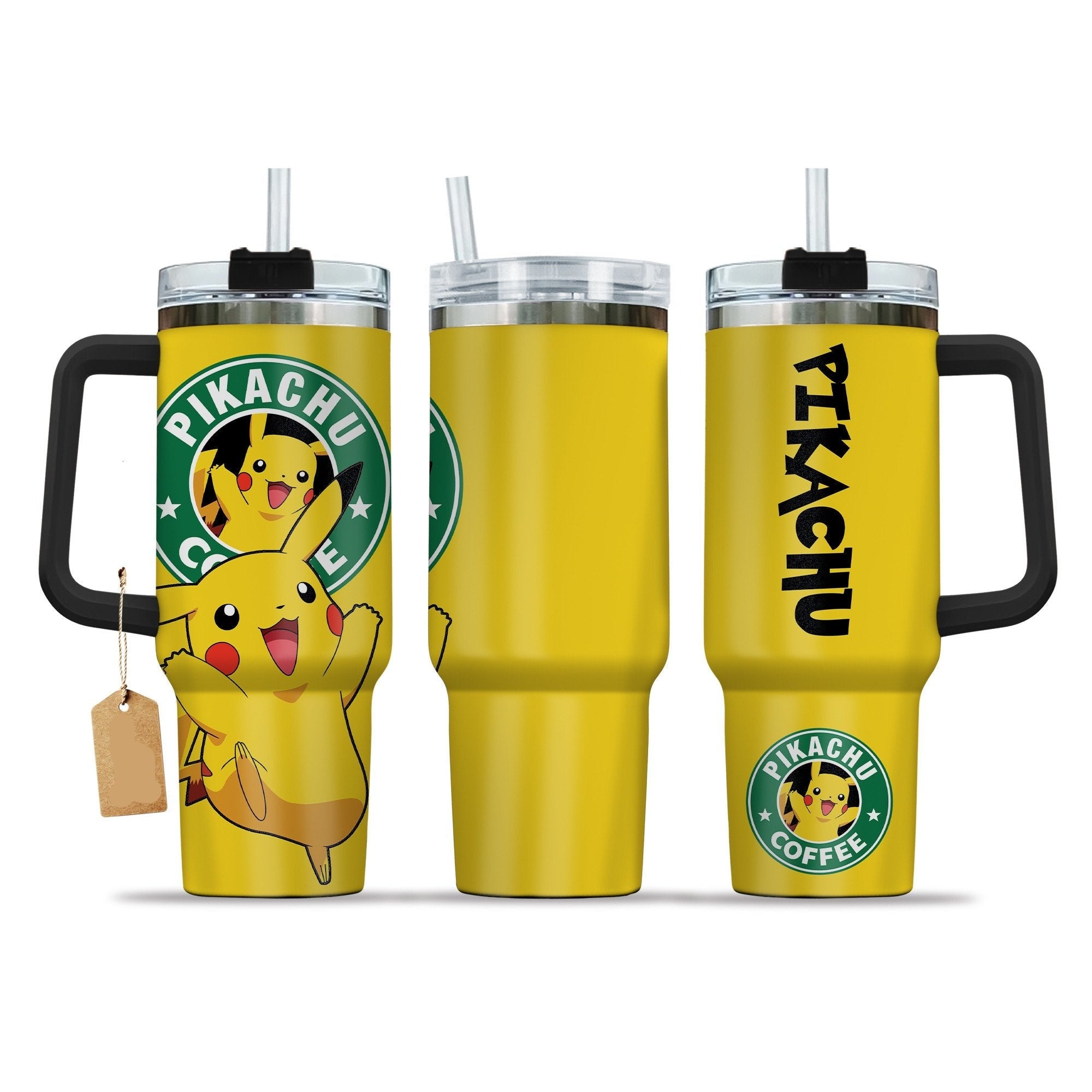 Pokemon Pikachu Coffee Large Tumbler
