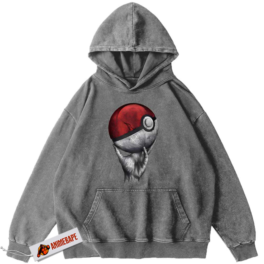 Poke Ball Pokemon Anime Vintage Hoodie for Men and Women