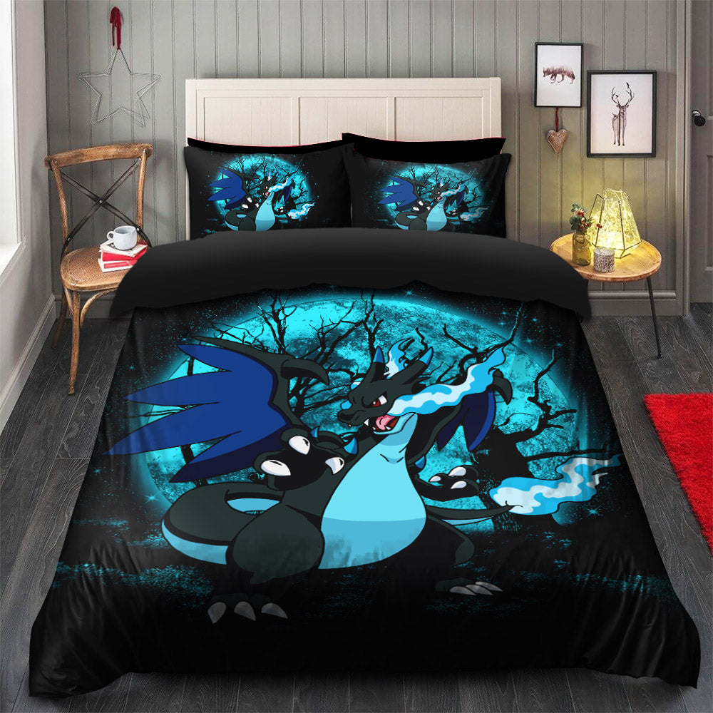 Charizard Mega X Pokemon Bedding Set with Duvet Cover & 2 Pillowcases