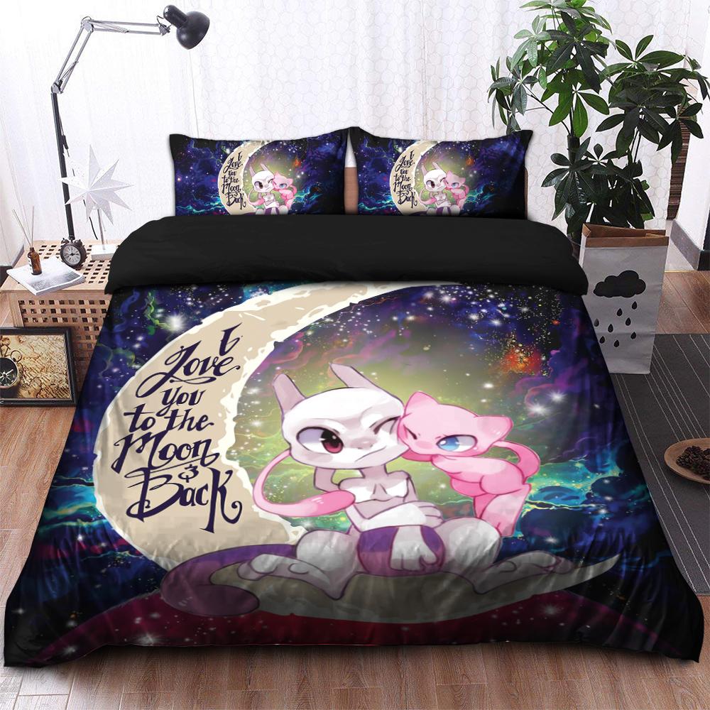 Pokemon Mew Mewtwo Galaxy Bedding Set, Duvet Cover & 2 Pillowcases