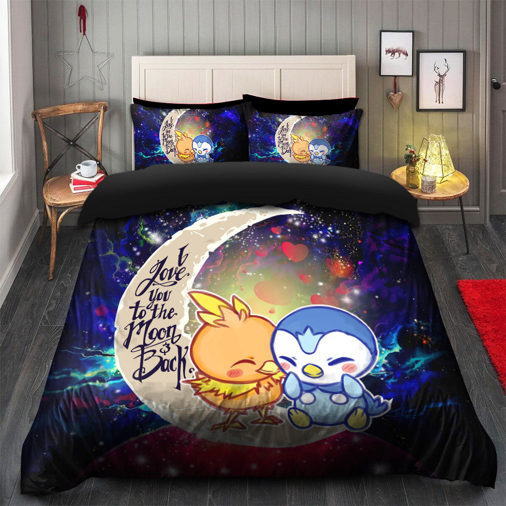 Pokemon Torchic Piplup Galaxy Bedding Set with Duvet Cover &