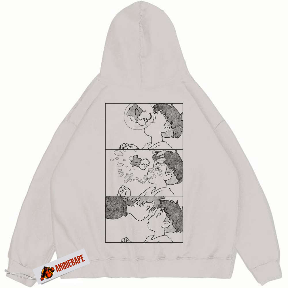 Ponyo Studio Ghibli Hoodie, Vintage Anime Hoodie for Fans