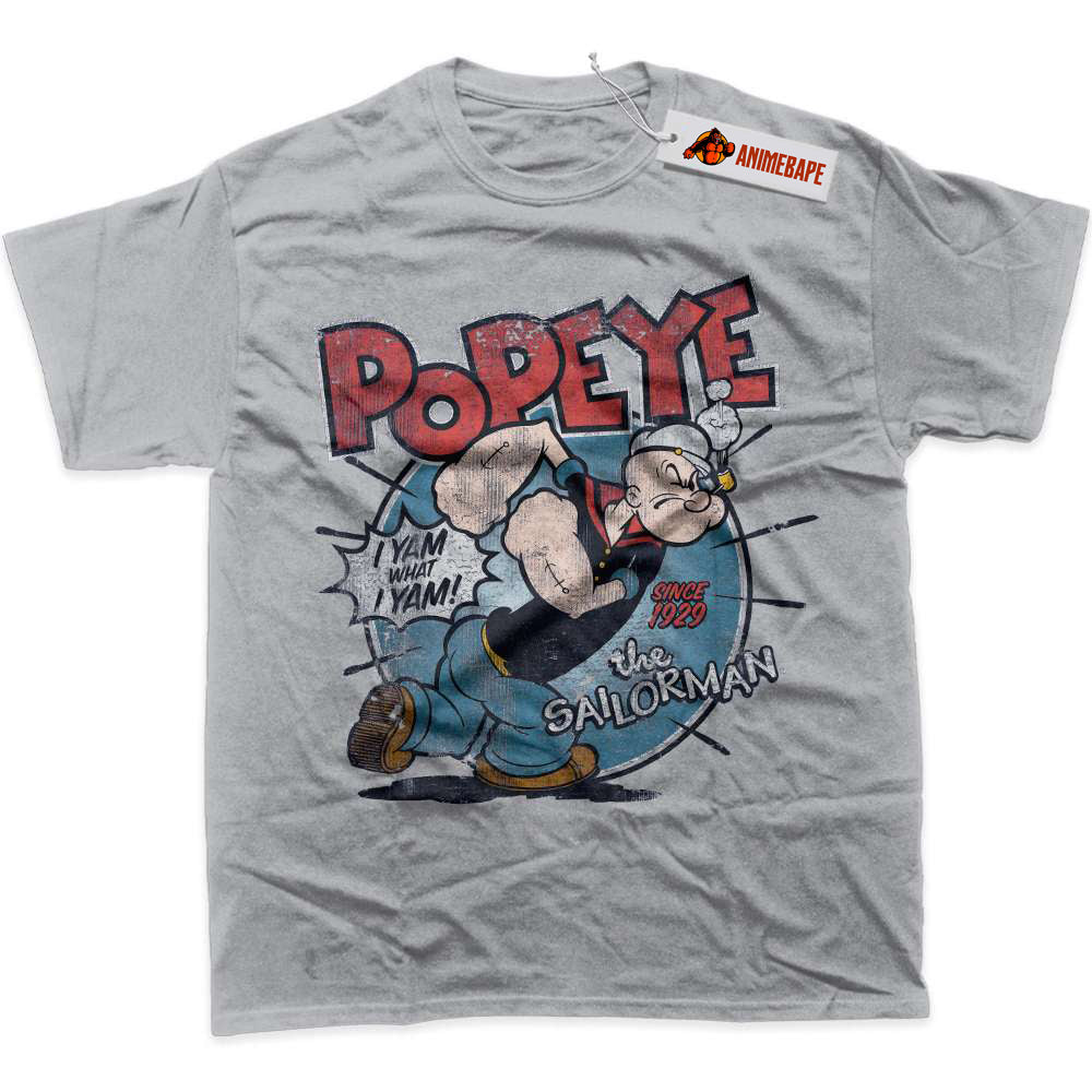 Animated Popeye Graphic T-Shirt for Fans and Collectors