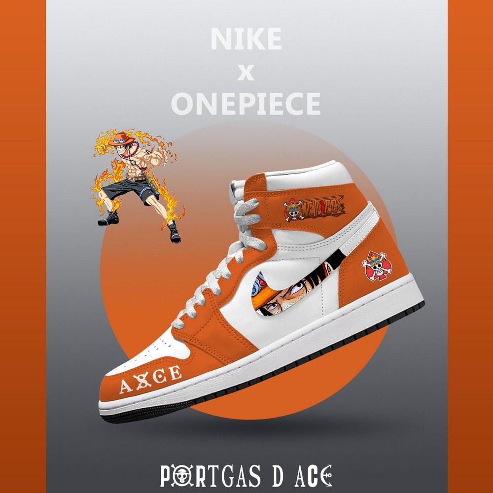 Portgas D Ace V.4 One Piece Limited High Top Shoes
