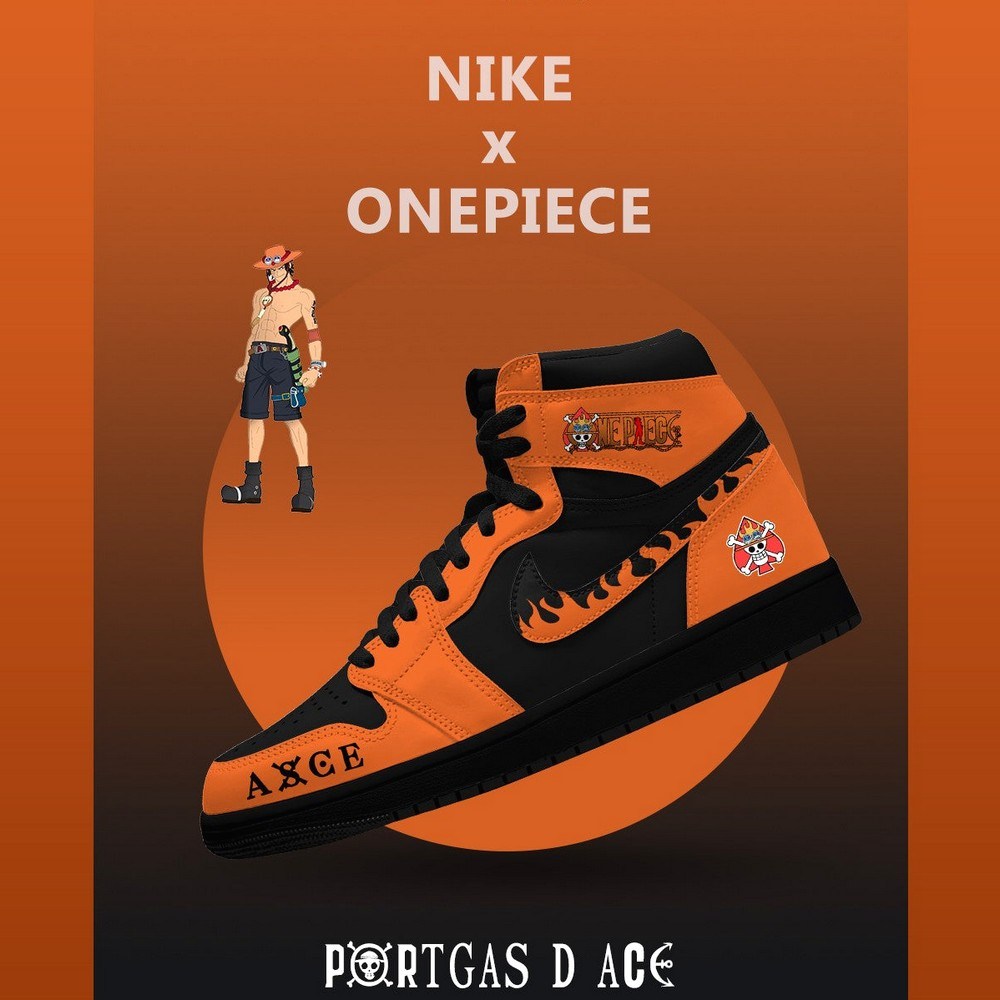 Portgas D Ace V.3 One Piece Limited High Top Shoes