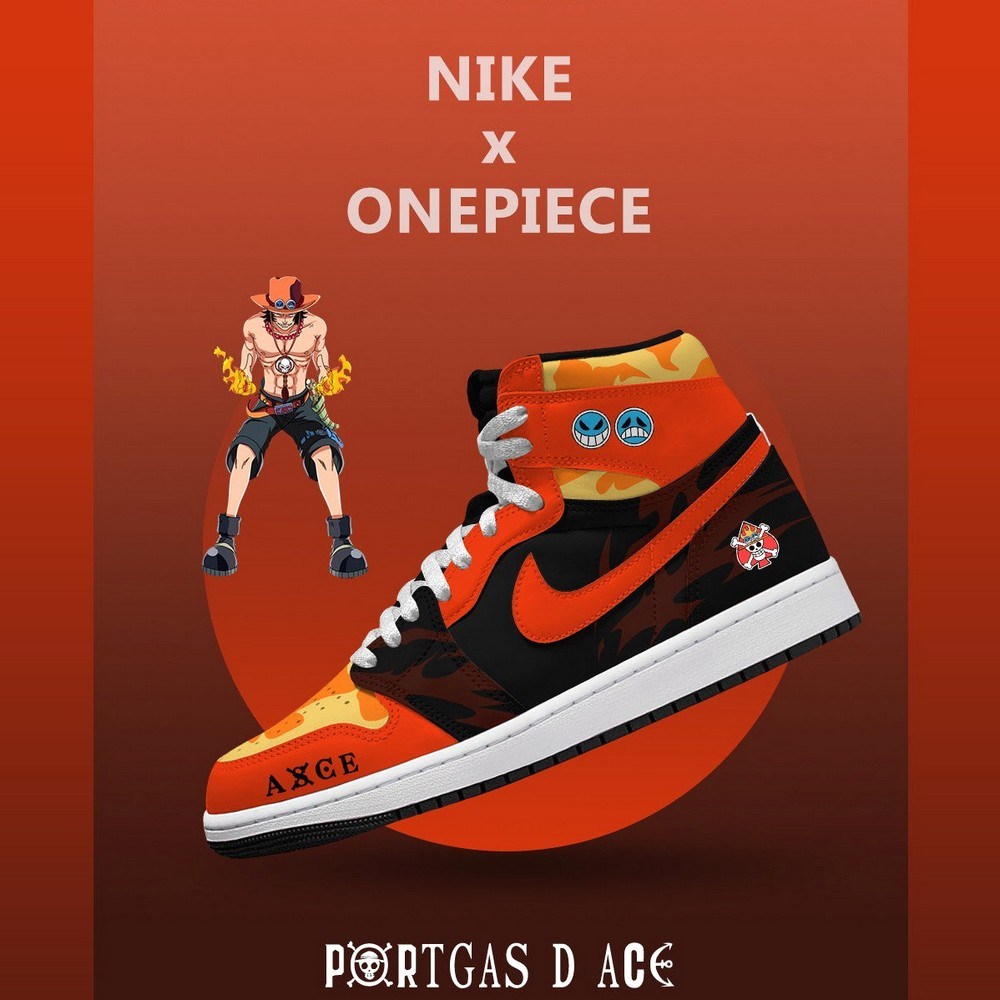 Portgas D. Ace V.2 One Piece Limited High Top Shoes
