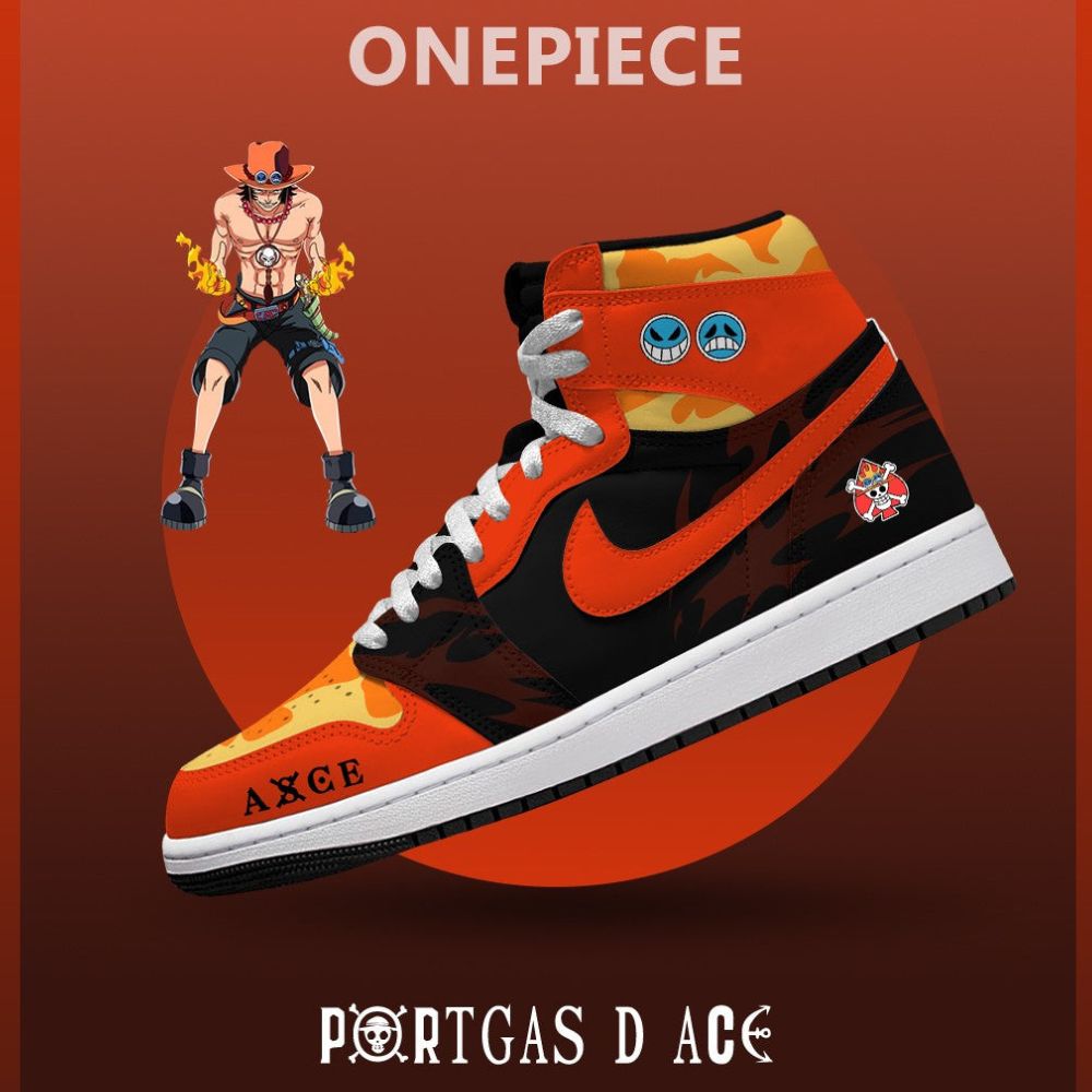 Portgas D. Ace V.3 One Piece J1 High Top Shoes