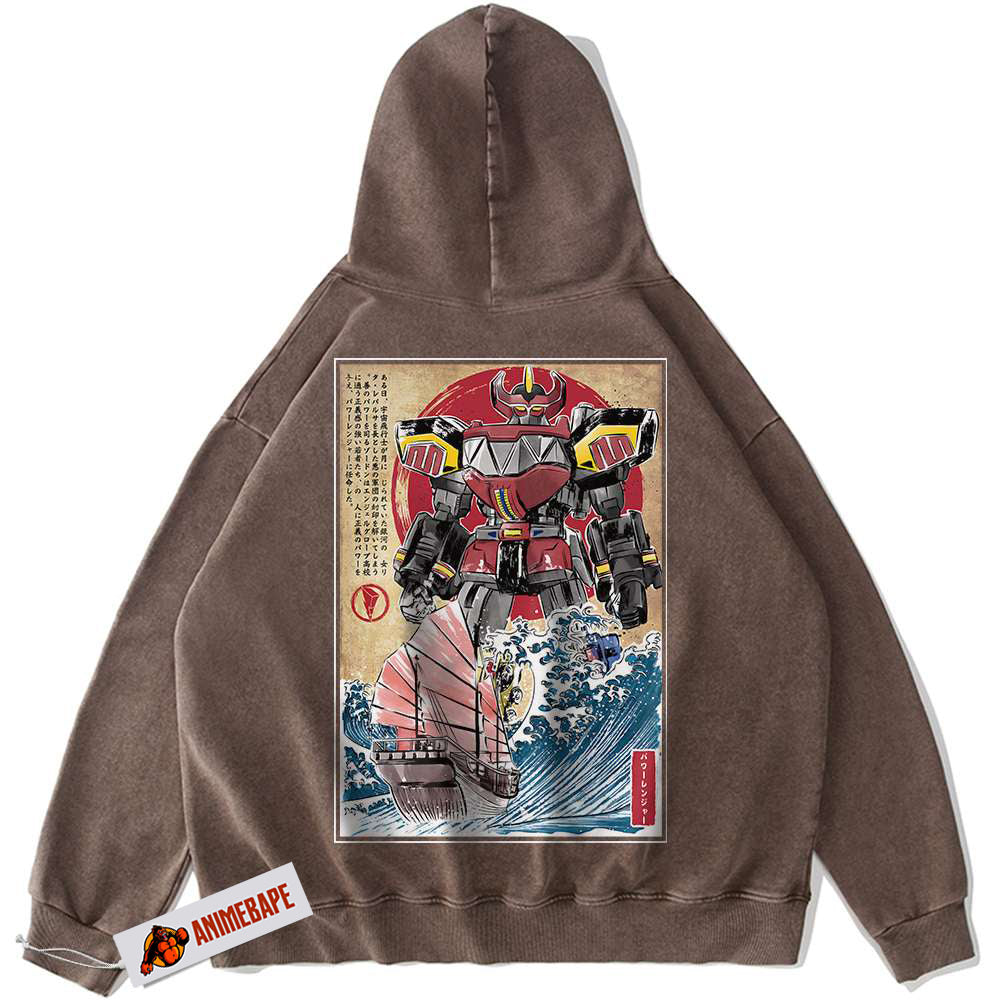 Vintage Animated Power Ranger Hoodie for Kids and Adults