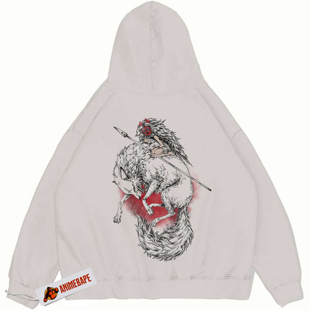 Princess Mononoke Anime Hoodie, Studio Ghibli Vintage Hoodie