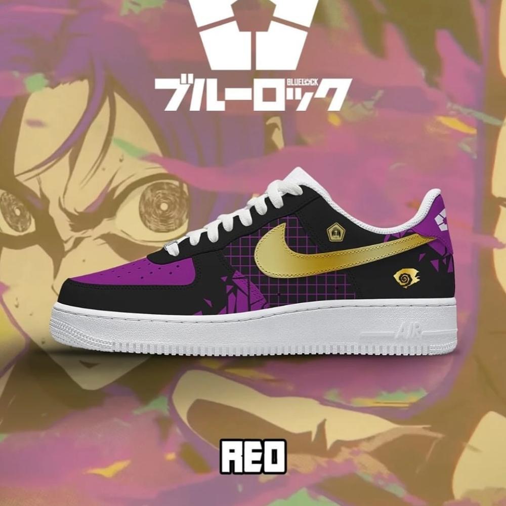 Red Blue Lock AF1 Shoes