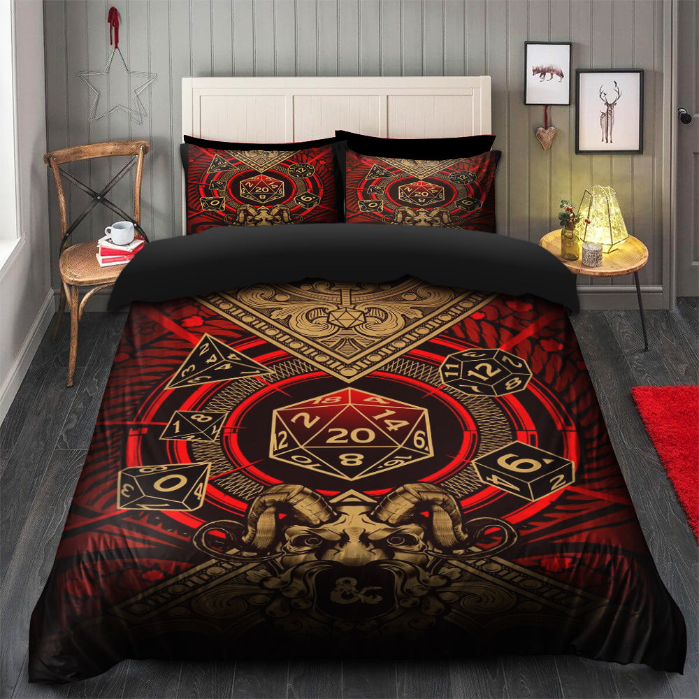 Dungeons & Dragons Red Roll For Initiative Bedding Set Duvet Cover &