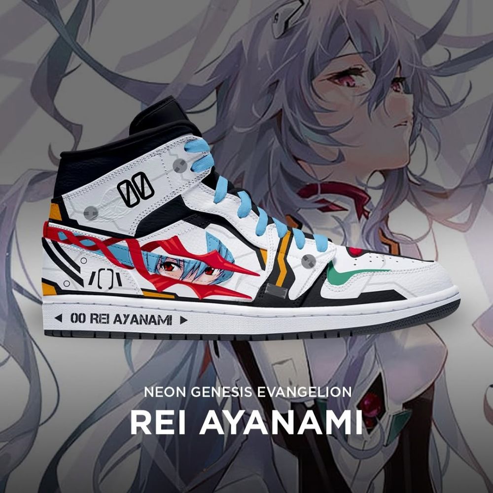 Rei Ayanami Neon Genesis Evangelion High Top Shoes