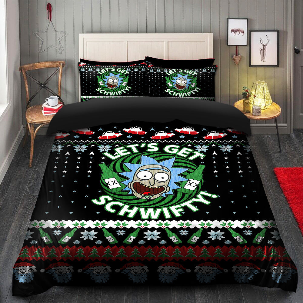 Rick and Morty Bedding Set - Christmas Duvet Cover with 2 Pillowcases