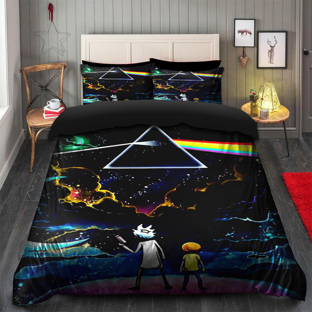 Rick And Morty Galaxy Duvet Cover Set with 2 Pillowcases