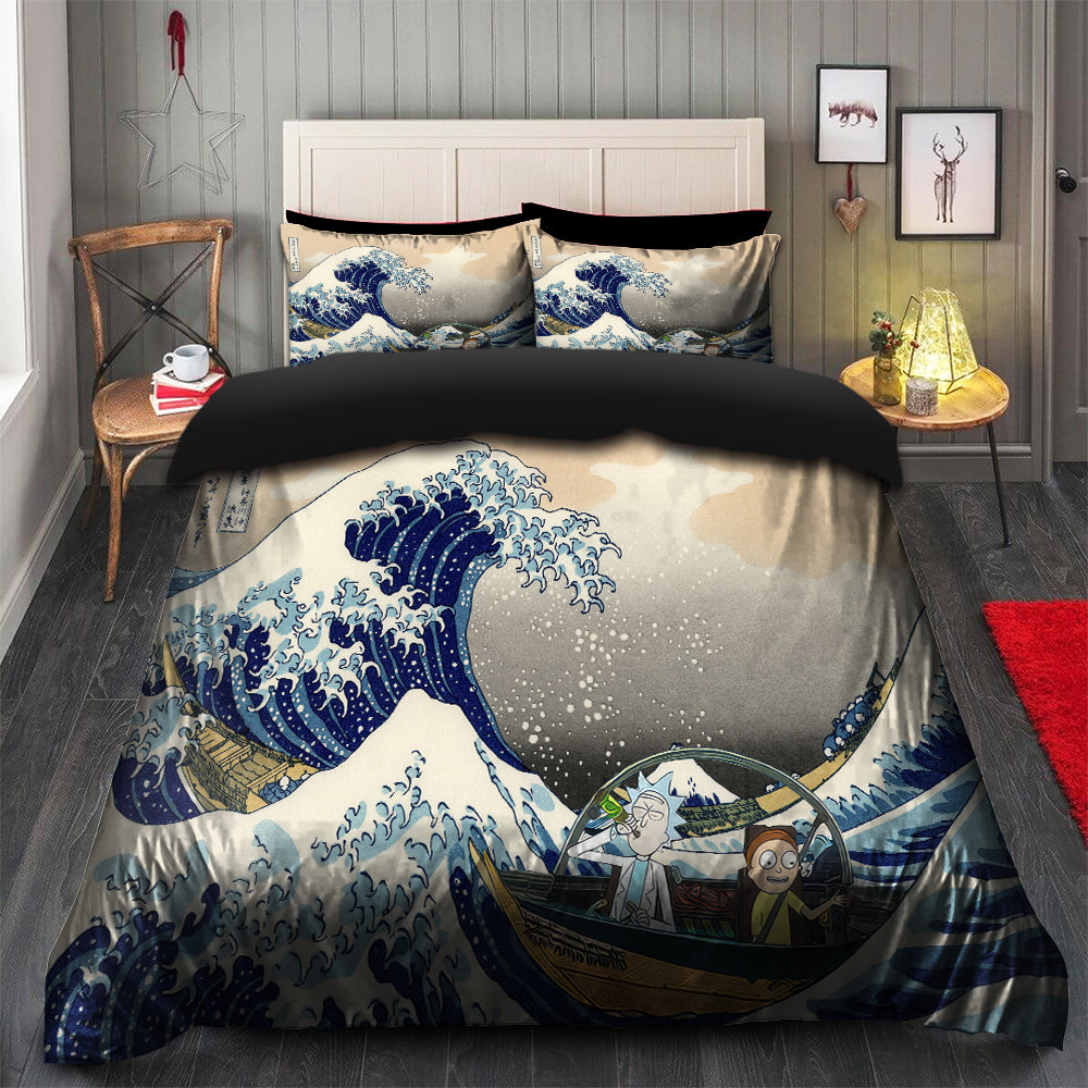 Rick And Morty Japan Duvet Cover Set with 2 Pillowcases - The Great