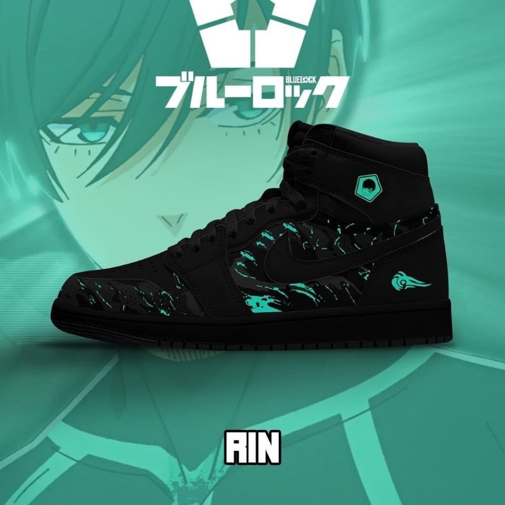 Rin Blue Lock AJ1 High Top Shoes