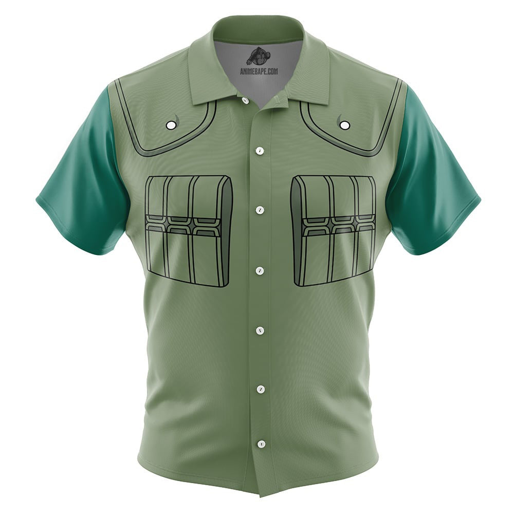 Rock Lee Vest Shippuden Naruto Button Up Hawaiian Shirt