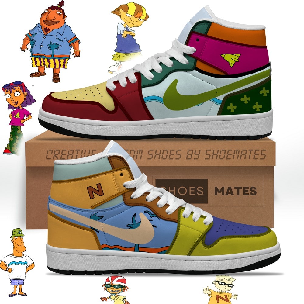 Rocket Power Air Jordan 1 High Top Shoes
