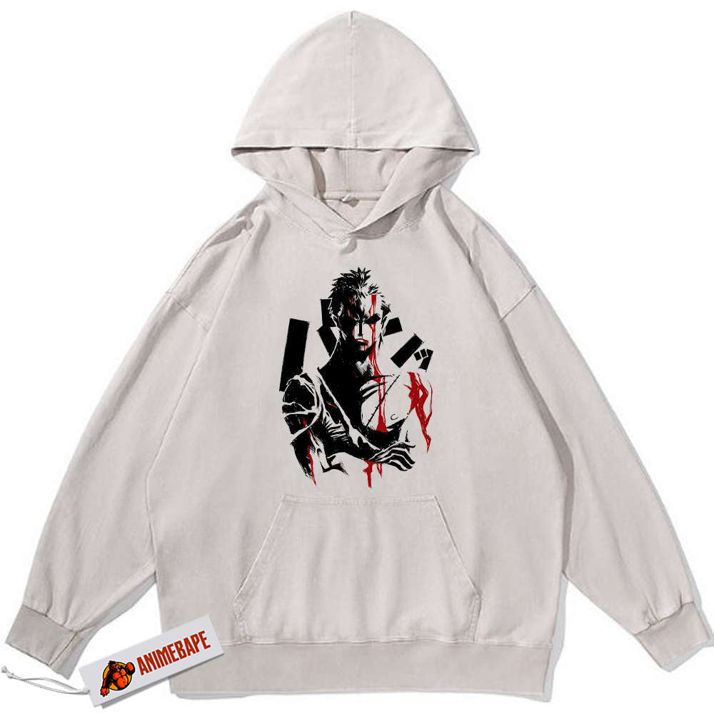 Vintage Anime Roronoa Zoro Hoodie, One Piece Style Hoodie