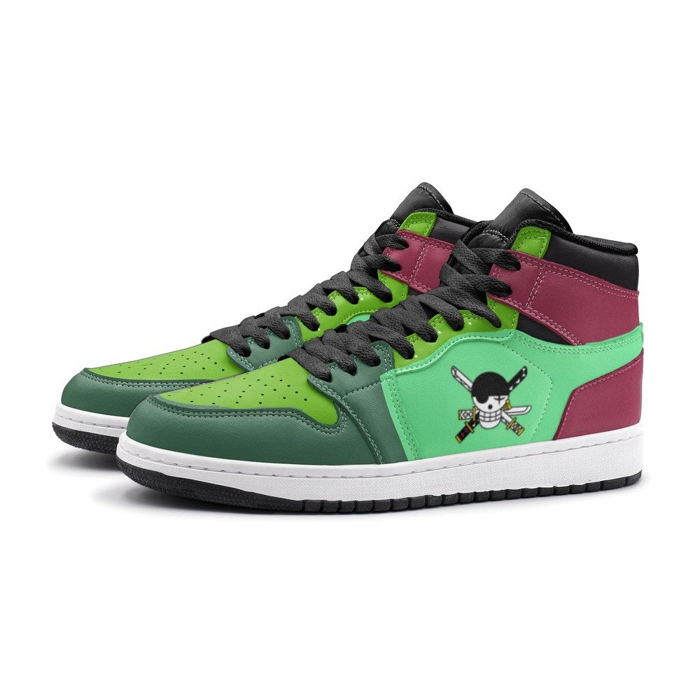 Roronoa Zoro One Piece Air Jordan 1 High Top Shoes